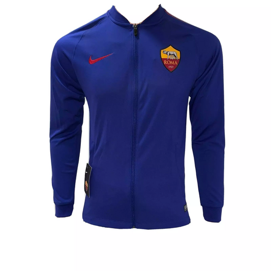 Nike Mens Track Jacket Dri Fit Foorball Roma 855179 Medium Blue Red Gold
