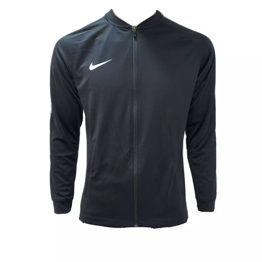 Nike Mens Track Jacket Black White Full Zip Dry Fit S M L XL Football Running