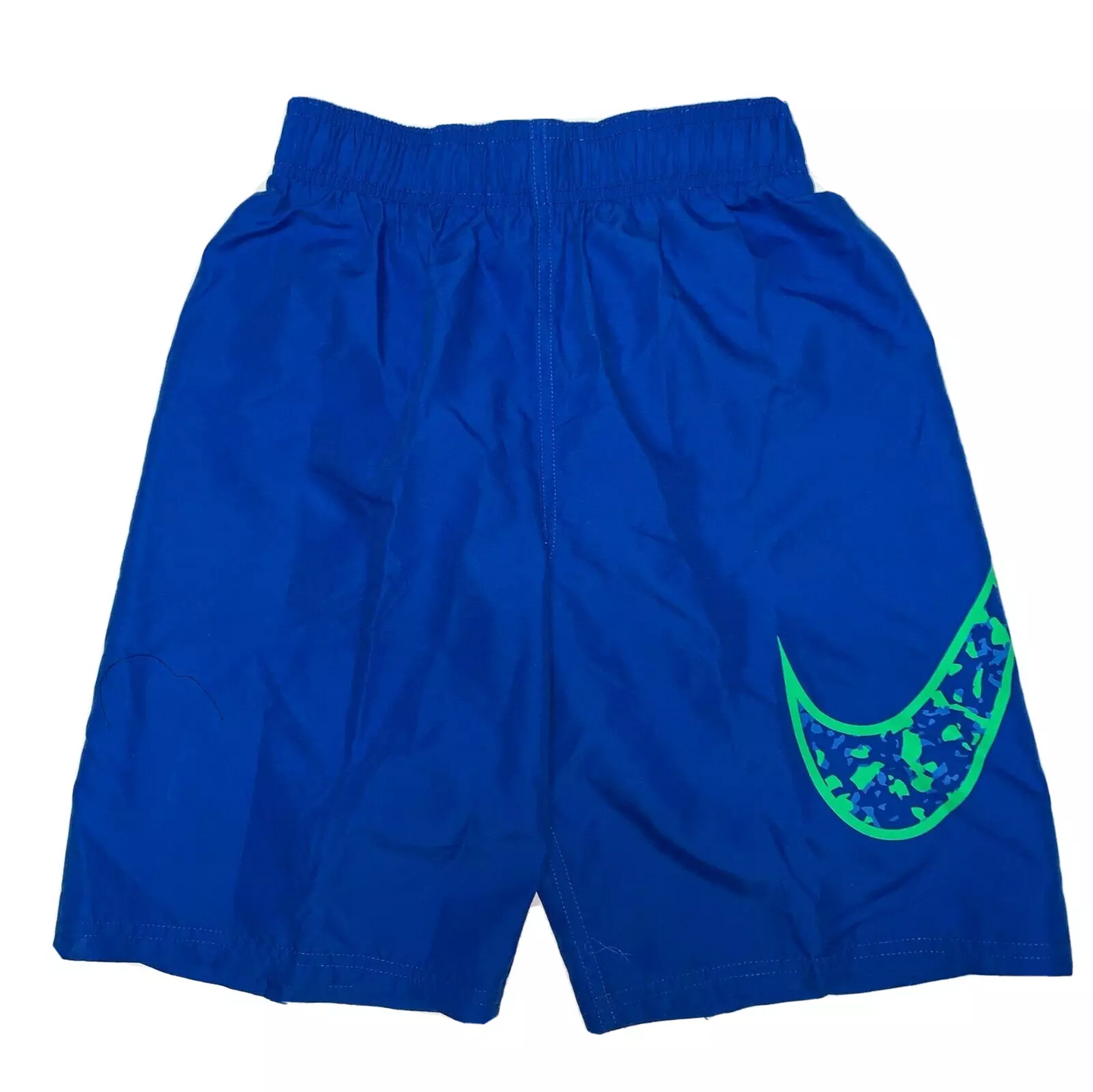 Nike Kids Boys Swimming Trunks Small Blue Pocket Waistband Drawstring 8 9 Yrs