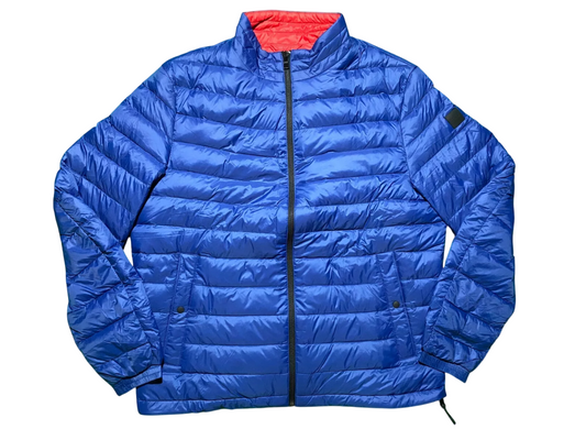 Hugo Boss Mens Jacket 2XL Blue Red Packable Down Water Repellent Canvas Chorus
