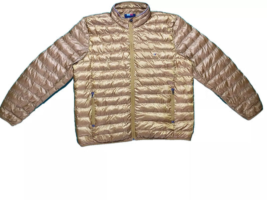 Tommy Hilfiger Men Brown XXL Packable Jacket Puffer Insulated Recycled Full Zip