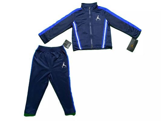 Nike Air Jordan Boy 2pc 18 24 Months Jogging Set Tracksuit Blue White Stripes