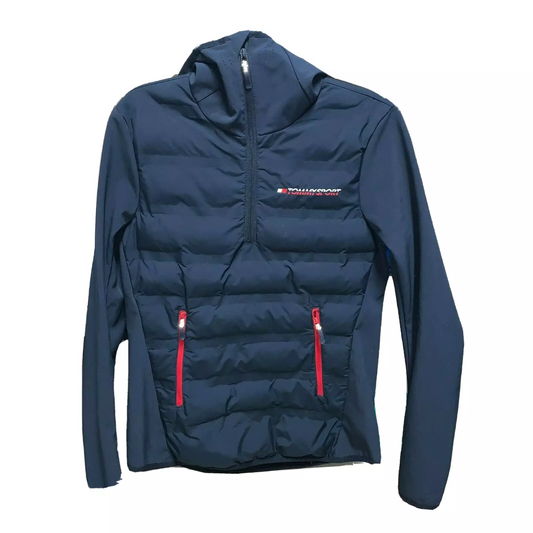 Tommy Hilfiger Women Jacket Large Navy Sport Hybrid Hooded Slim Fit S10S100377