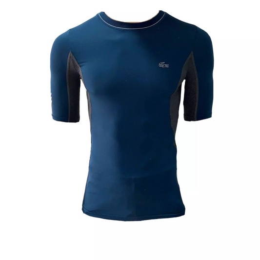Lacoste Mens T Shirt Blue S M 3XL 4XL Compression Athletic Tennis Golf Reflective