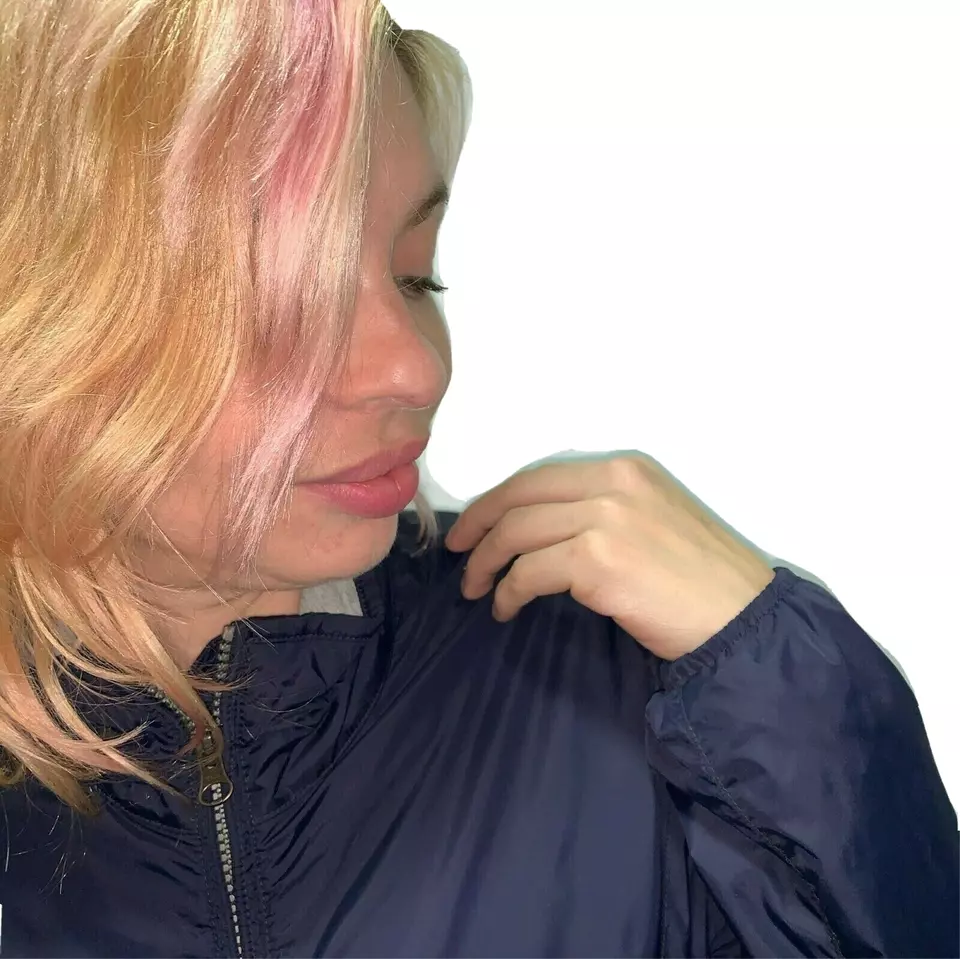 Napapijri Women Jacket Small Navy Blue Windbreaker Water Resistant Lightweight