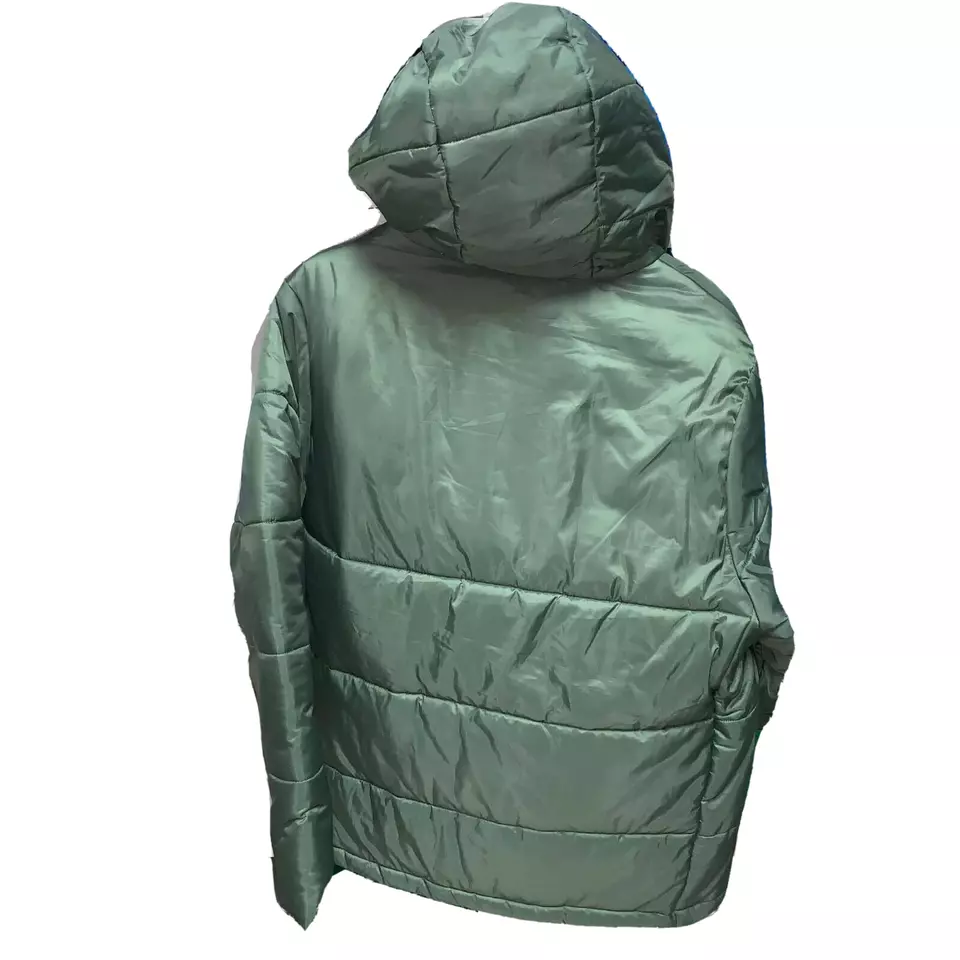 Tommy Hilfiger Women Jacket Small Green Pink Small Sport Hoodie Down Insulated