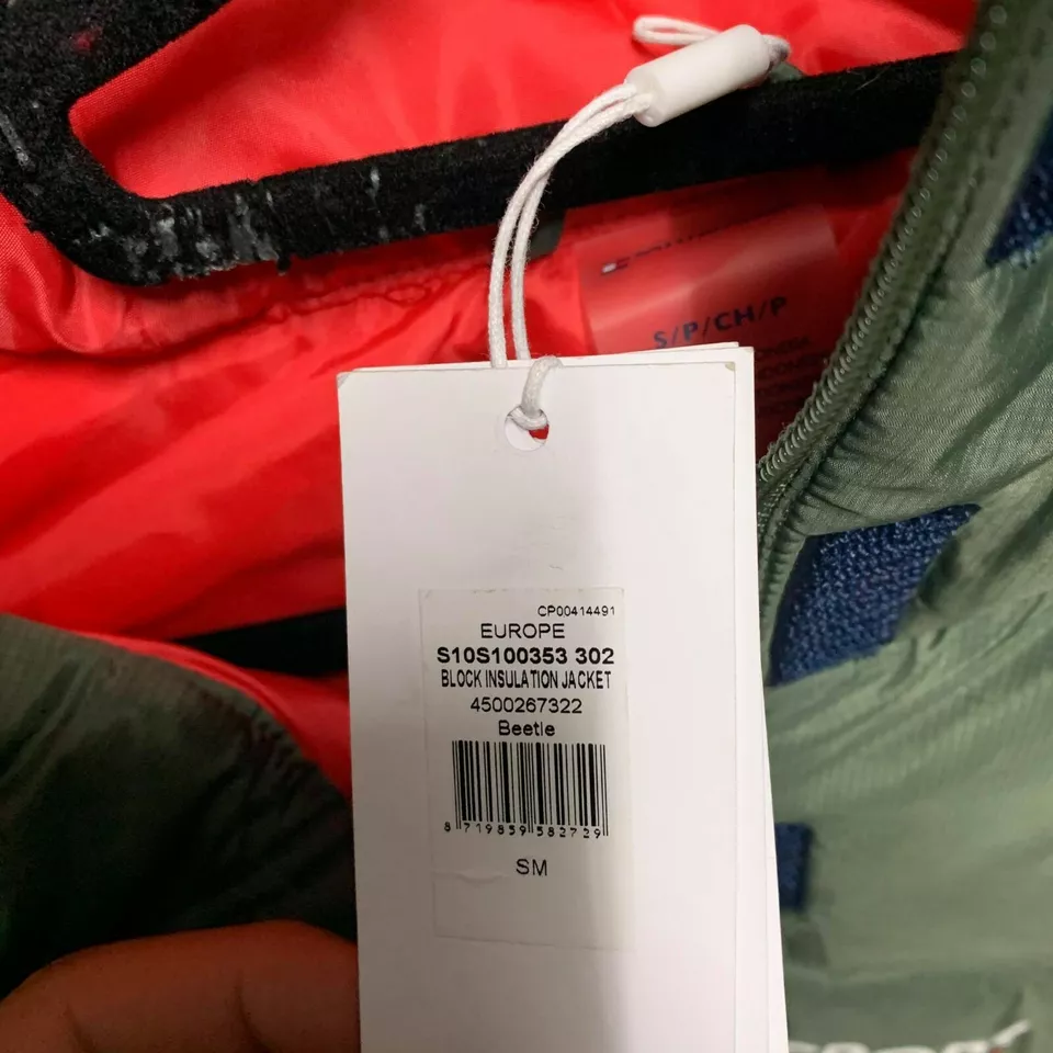 Tommy Hilfiger Women Jacket Small Green Pink Small Sport Hoodie Down Insulated