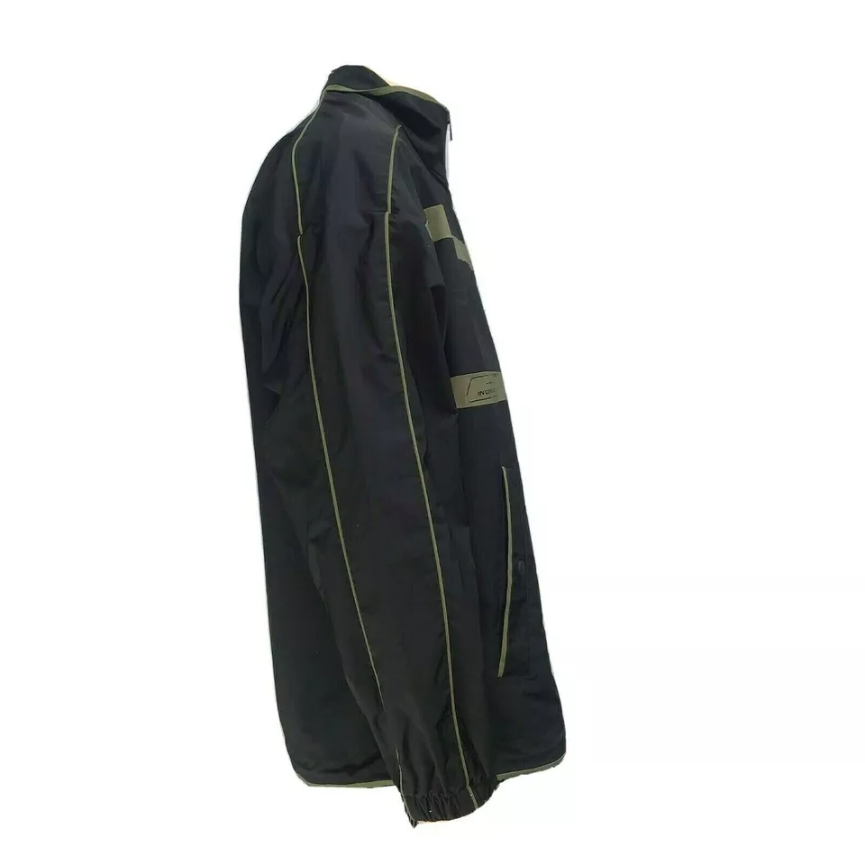 Hugo Boss Mens Jacket Medium Windbreaker 48 Black Green Lightweight Balcano 2021