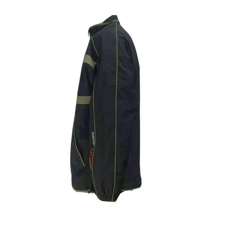 Hugo Boss Mens Jacket Medium Windbreaker 48 Black Green Lightweight Balcano 2021