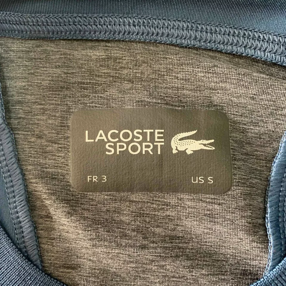 Lacoste Mens T Shirt Blue S M 3XL 4XL Compression Athletic Tennis Golf Reflective
