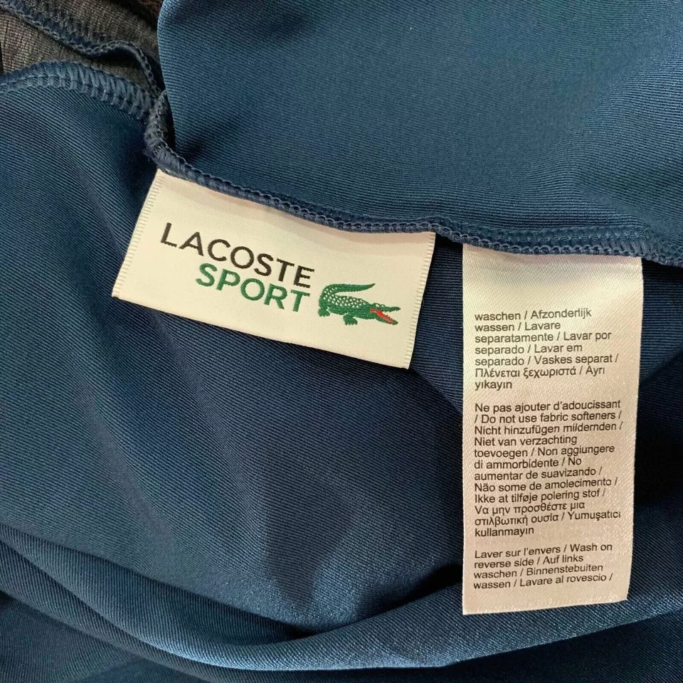 Lacoste Mens T Shirt Blue S M 3XL 4XL Compression Athletic Tennis Golf Reflective