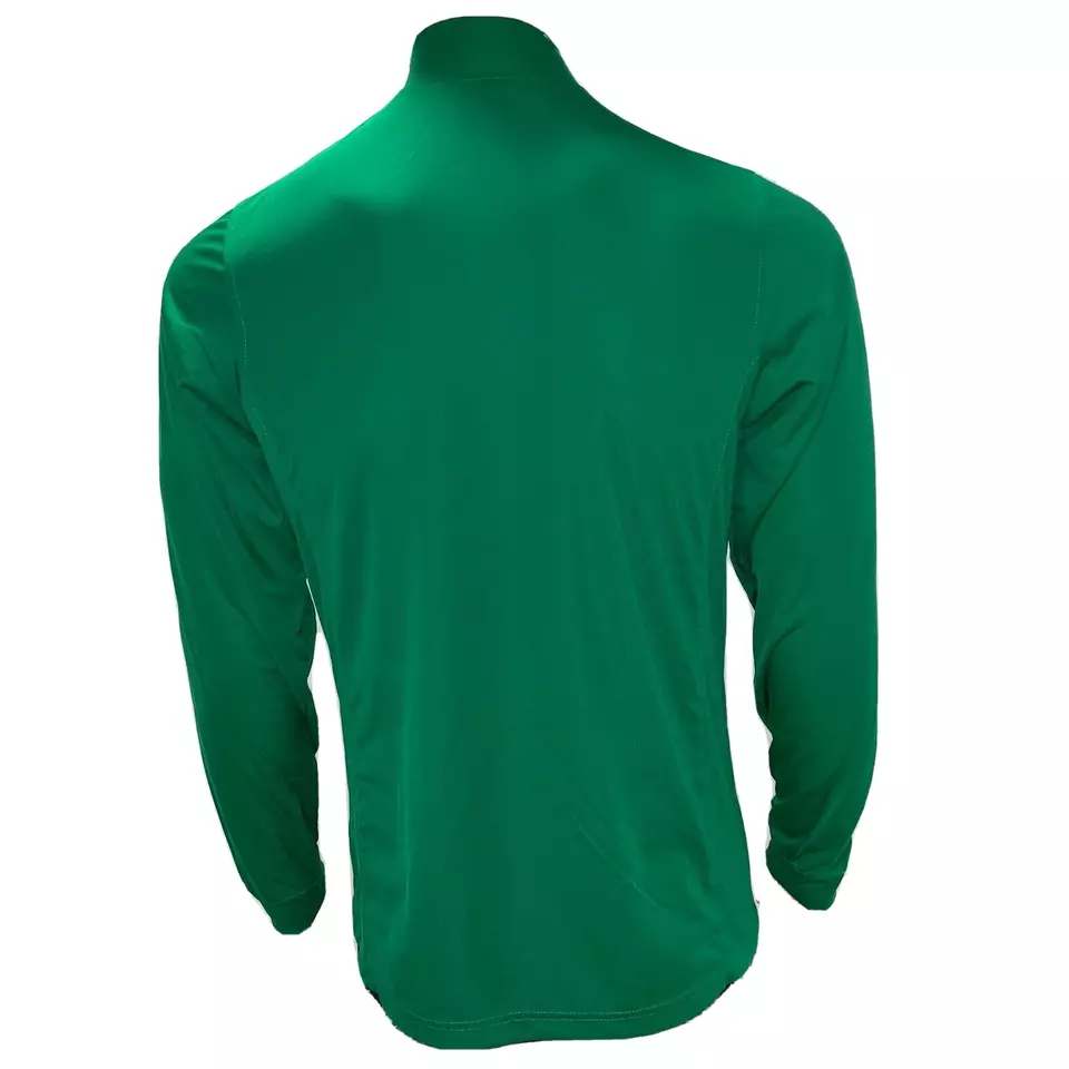 Lacoste Mens Sport Zip Neckline Tennis T Shirt Basic Long Sleeves M Green