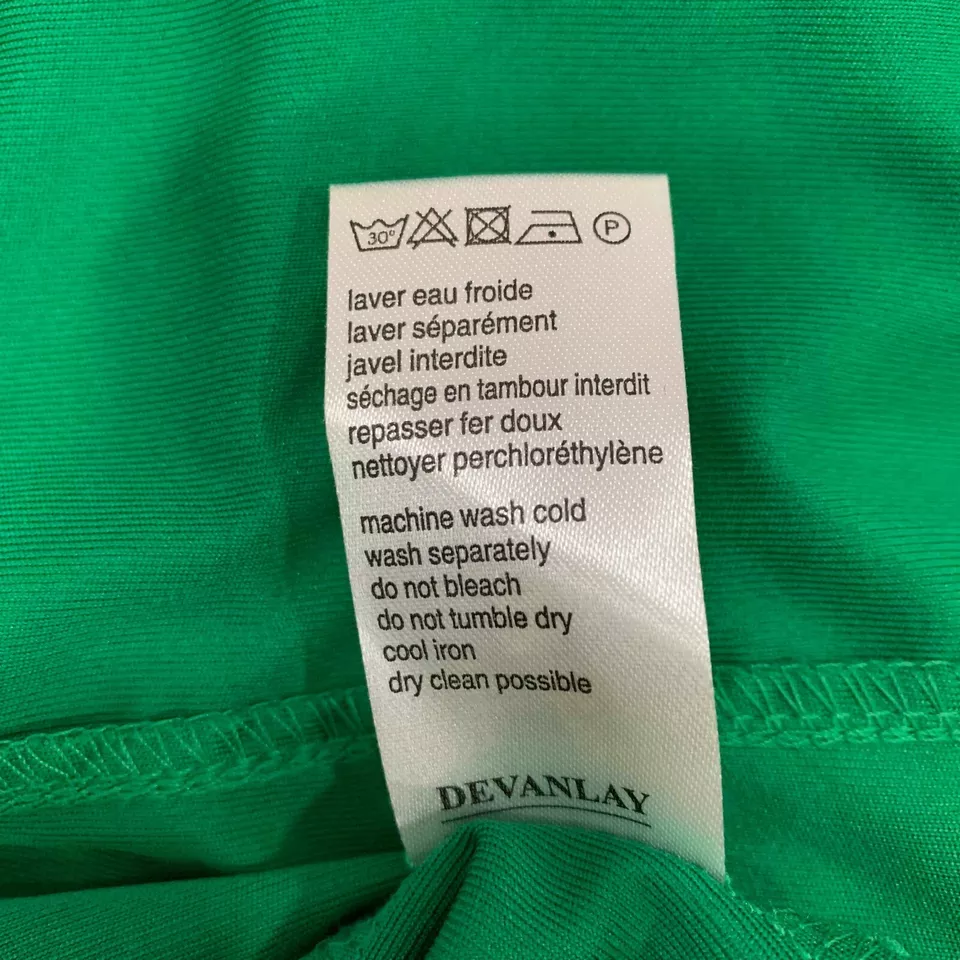 Lacoste Mens Sport Zip Neckline Tennis T Shirt Basic Long Sleeves M Green
