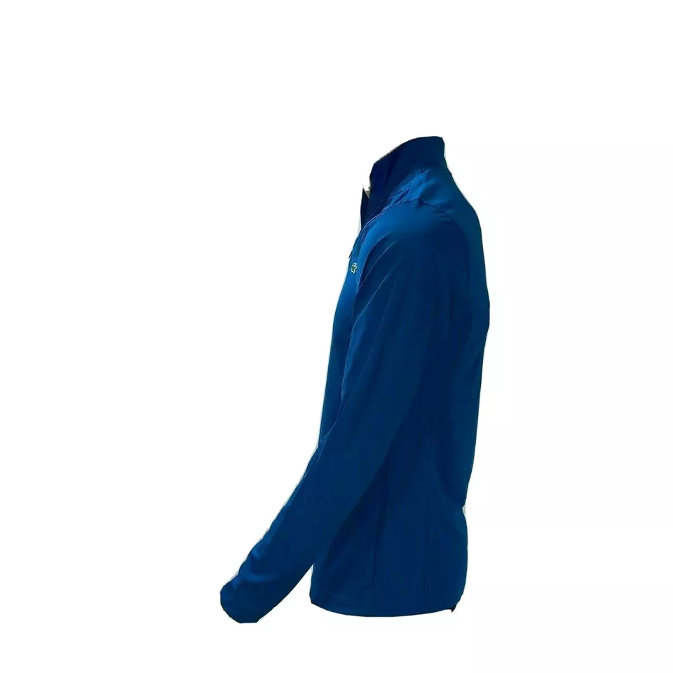 Lacoste Mens Sport Zip Neckline Tennis T Shirt Basic Long Sleeves S M Blue