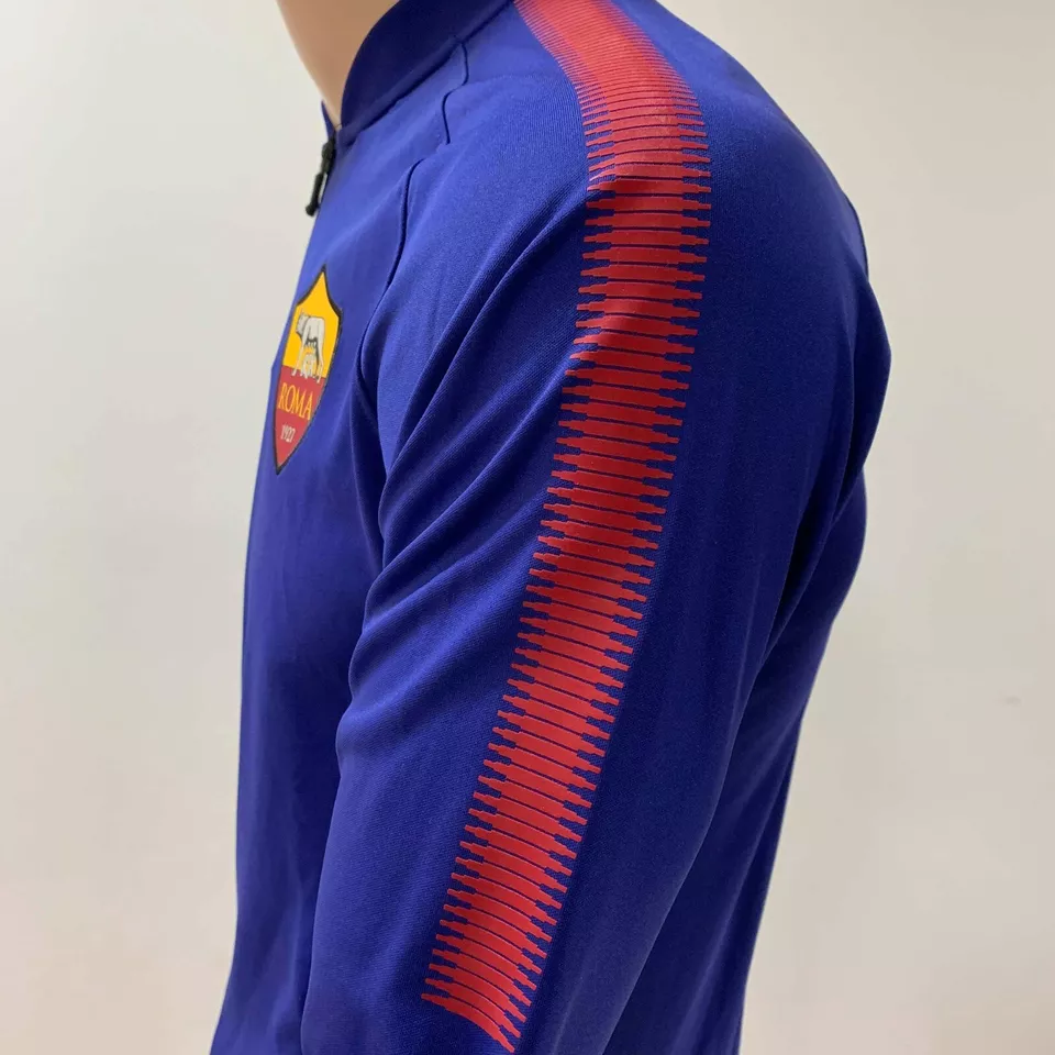 Nike Mens Track Jacket Dri Fit Foorball Roma 855179 Medium Blue Red Gold