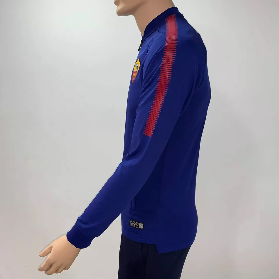 Nike Mens Track Jacket Dri Fit Foorball Roma 855179 Medium Blue Red Gold