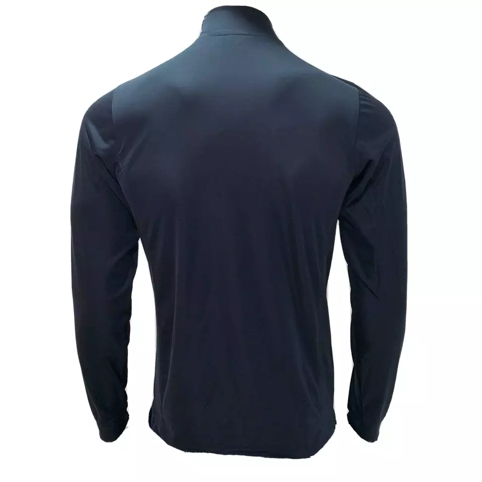 Lacoste Mens Sport Zip Neckline Tennis T Shirt Basic Long Sleeves M Navy Blue