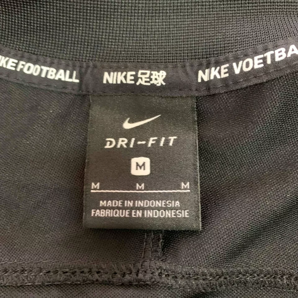 Nike Mens Track Jacket Black White Full Zip Dry Fit S M L XL Football Running