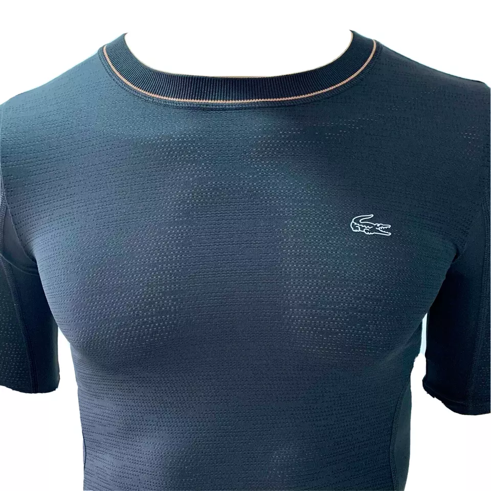 Lacoste Mens T Shirt Black XS 2XL 4XL Compression Athletic Tennis Golf Reflective
