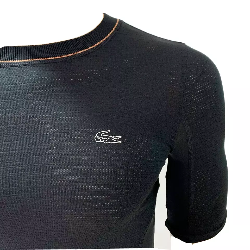 Lacoste Mens T Shirt Black XS 2XL 4XL Compression Athletic Tennis Golf Reflective