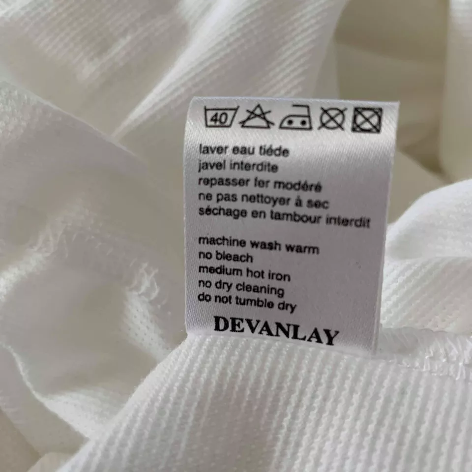 Lacoste Sport Mens T Shirt Medium White Crew Neck Waffle Knit Textured Cotton