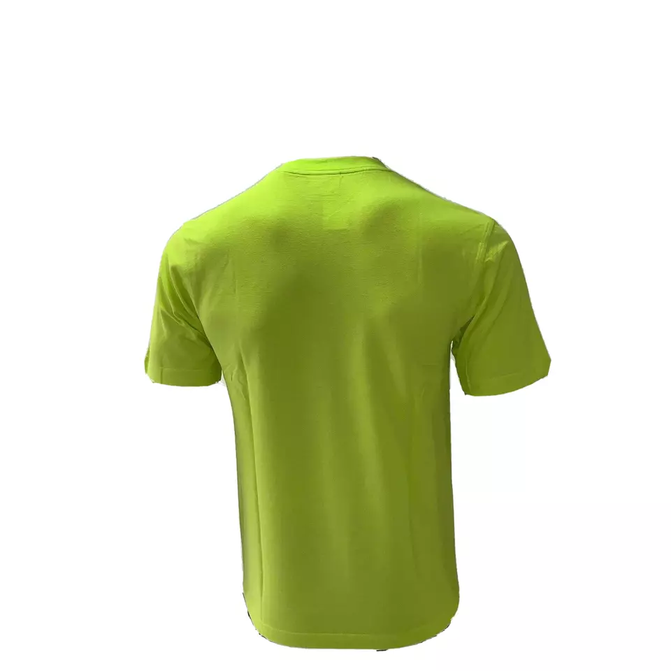Lacoste Sport Mens T Shirt XS Fr 2 Yellow V Neck Waffle Knit Textured Cotton