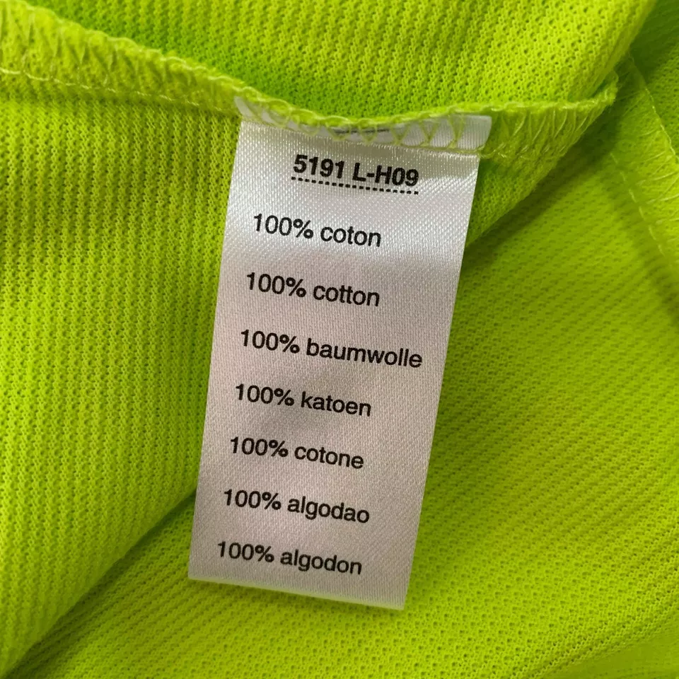 Lacoste Sport Mens T Shirt XS Fr 2 Yellow V Neck Waffle Knit Textured Cotton