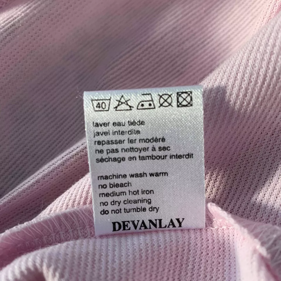 Lacoste Sport Mens T Shirt Large Fr 6 Pink Crew Neck Waffle Knit Textured Cotton