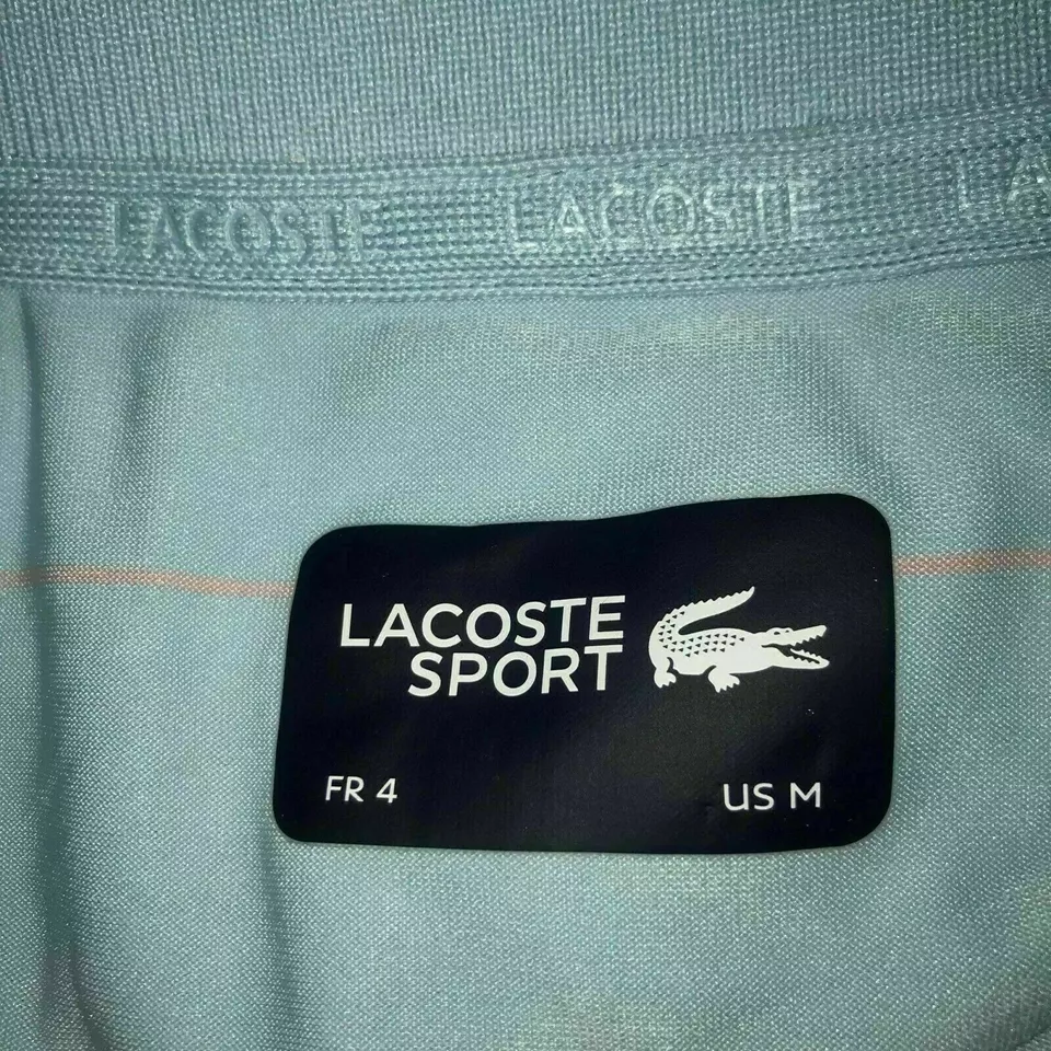 Lacoste Mens Polo Shirt XS 3XL 4XL Blue Striped Technical Jersey Sport Golf