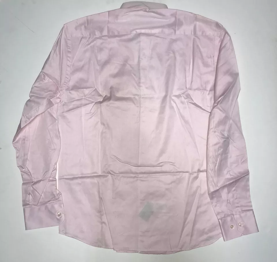 Santa Barbara Mens Custom Fit Shirt S XL Pink Button Down Cotton Long Sleeve