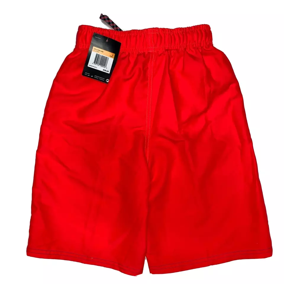 Nike Kids Boys Swimming Trunks Small Pink Pocket Waistband Drawstring 8 9 Yrs
