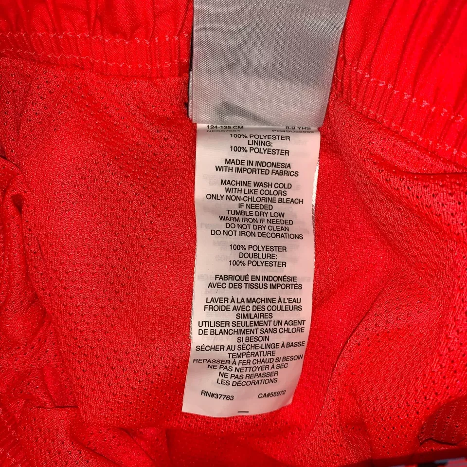 Nike Kids Boys Swimming Trunks Small Pink Pocket Waistband Drawstring 8 9 Yrs