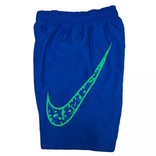 Nike Kids Boys Swimming Trunks Small Blue Pocket Waistband Drawstring 8 9 Yrs