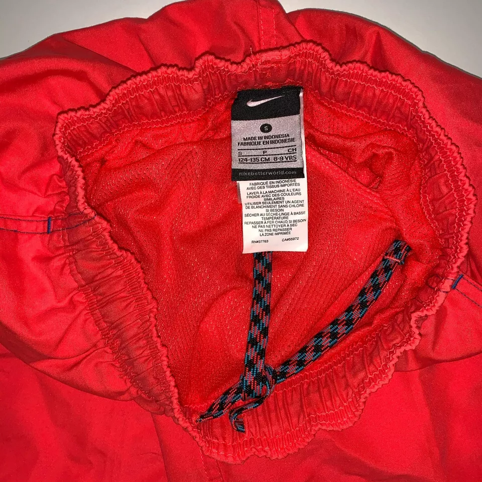 Nike Kids Boys Swimming Trunks Small Pink Pocket Waistband Drawstring 8 9 Yrs