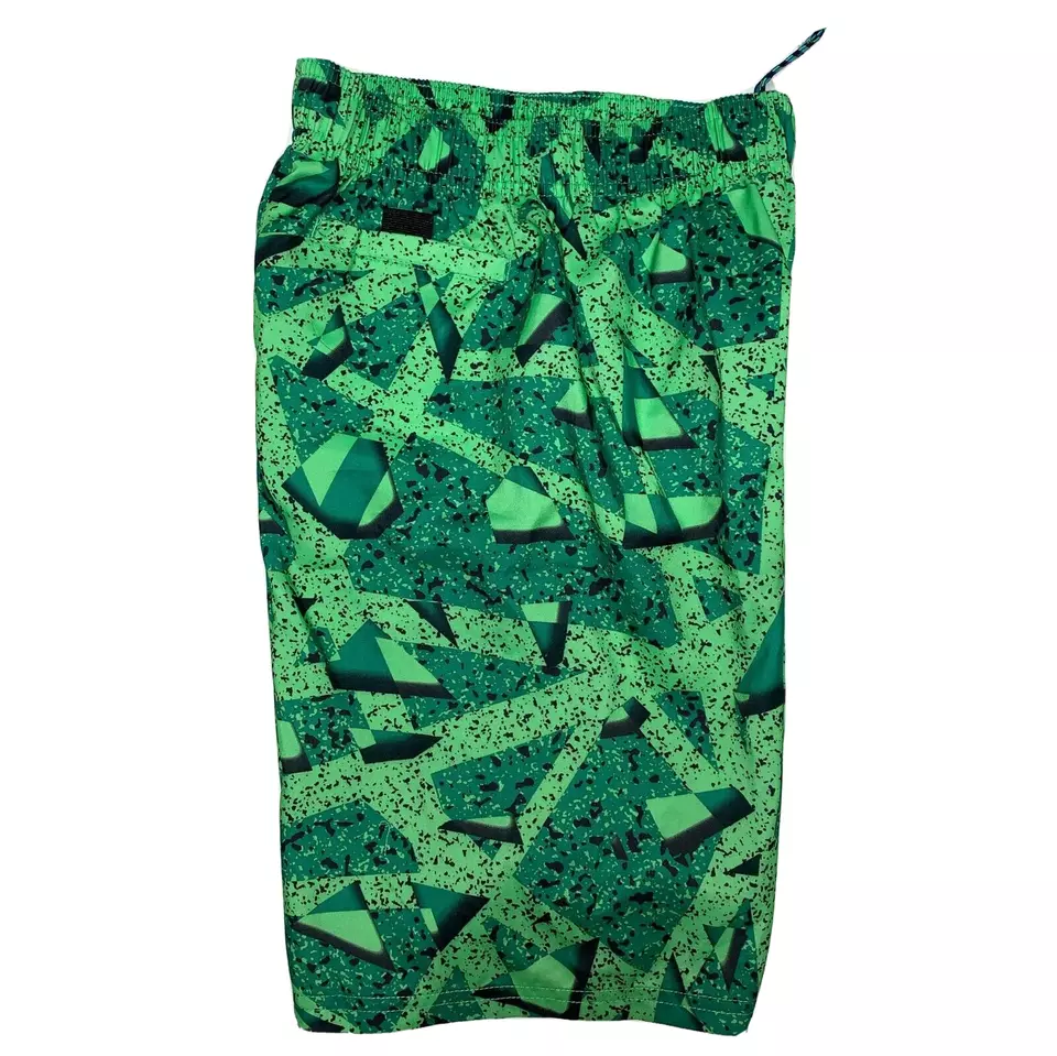 Nike Kids Boys Swimming Trunks Small Green Pocket Waistband Drawstring 8 9 Yrs