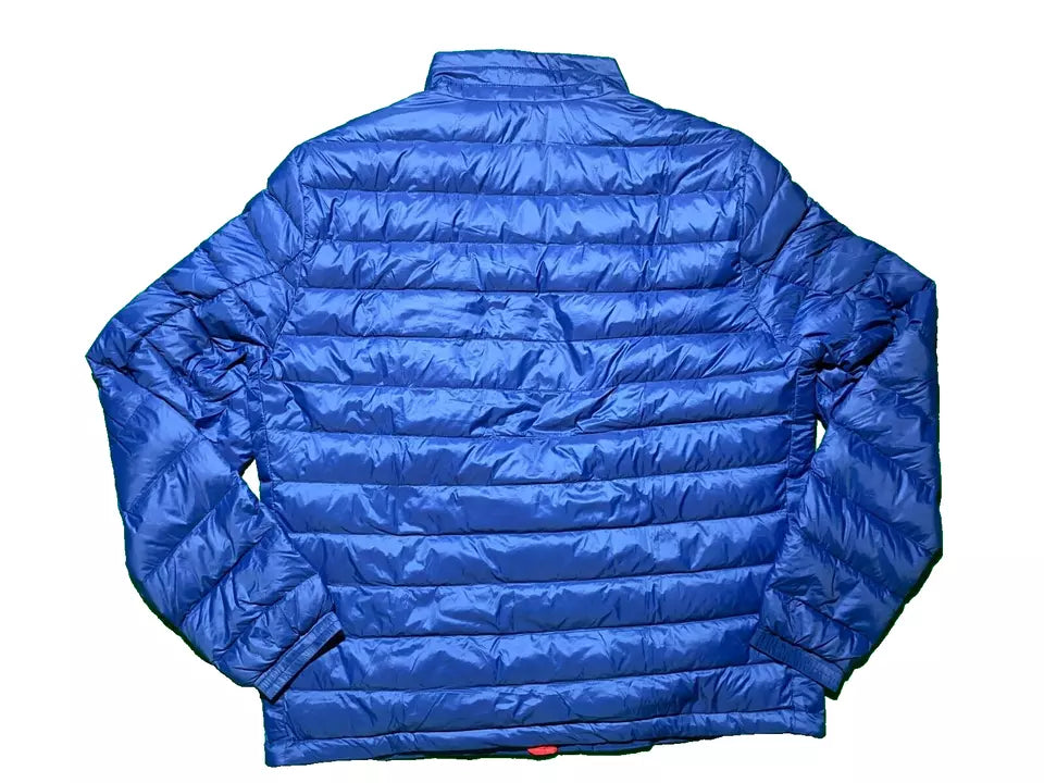 Hugo Boss Mens Jacket 2XL Blue Red Packable Down Water Repellent Canvas Chorus