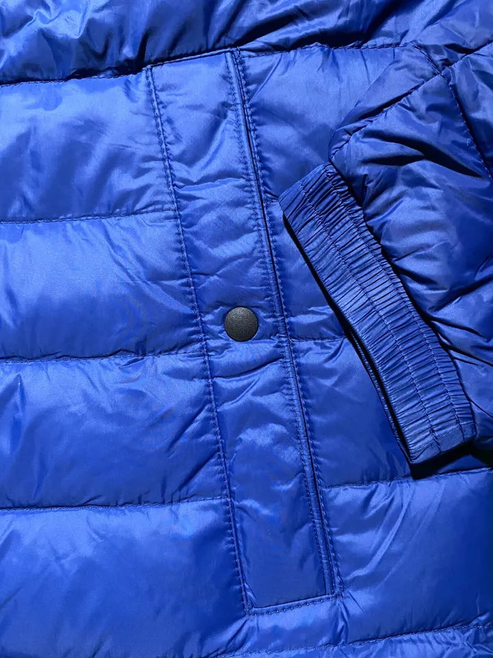 Hugo Boss Mens Jacket 2XL Blue Red Packable Down Water Repellent Canvas Chorus