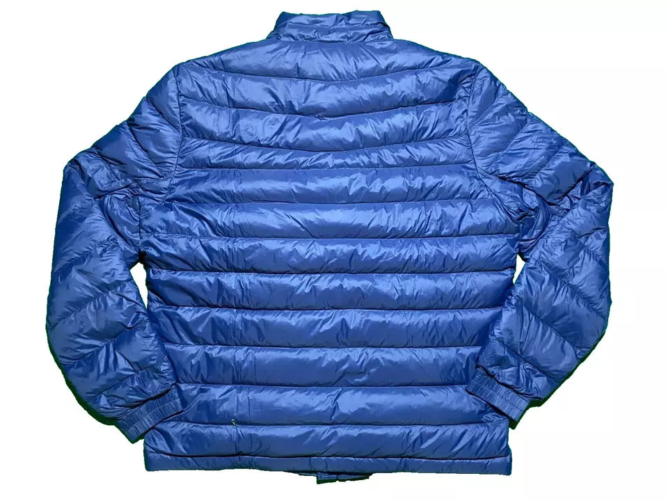 Hugo Boss Mens Olido Slim Fit Down Jacket XXL Blue Yellow Water Repellent Fleece