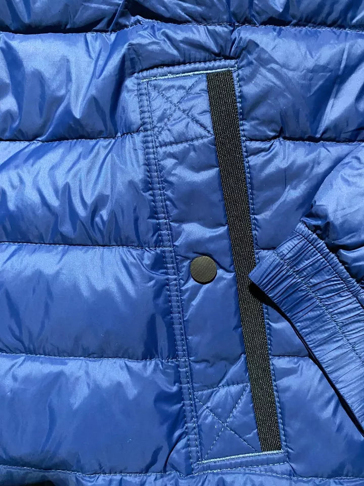 Hugo Boss Mens Olido Slim Fit Down Jacket XXL Blue Yellow Water Repellent Fleece