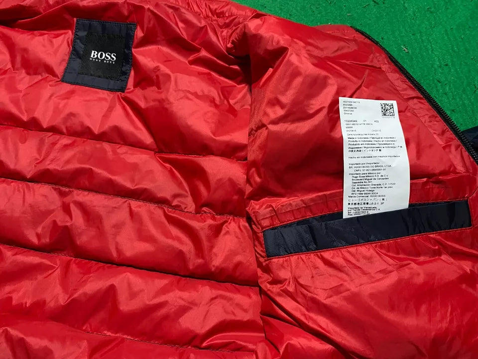 Hugo Boss Mens Jacket XL 2XL Navy Packable Down Water Repellent Canvas Chorus