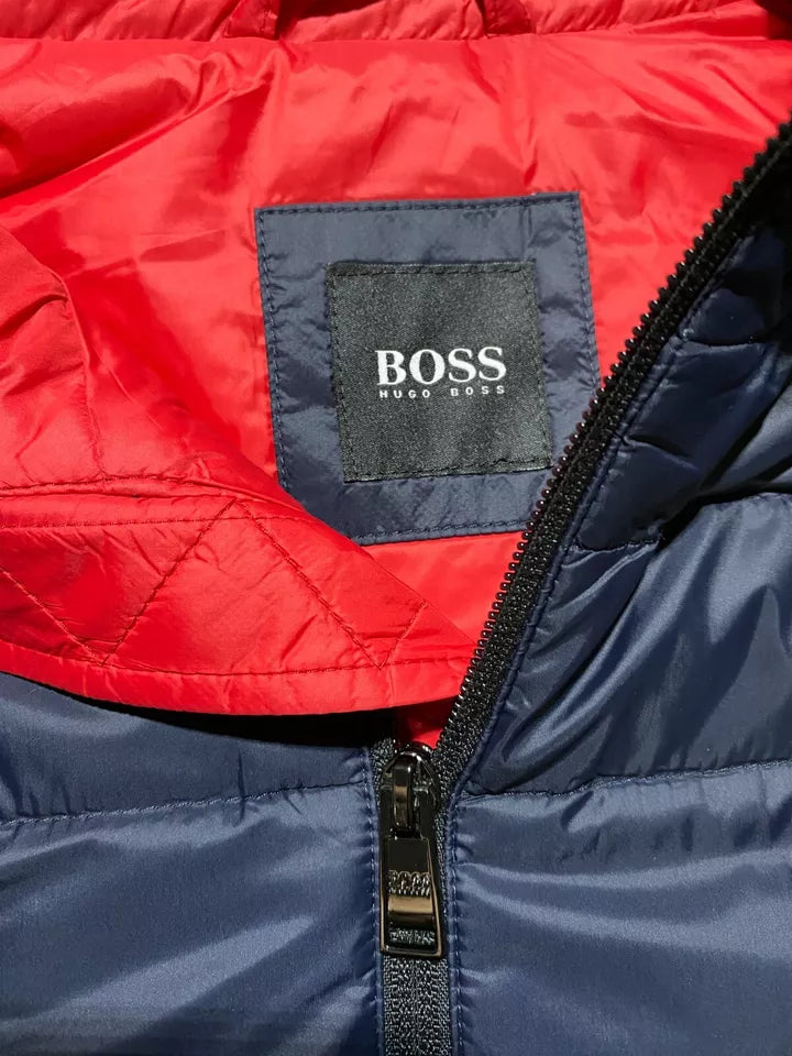 Hugo Boss Mens Jacket XL 2XL Navy Packable Down Water Repellent Canvas Chorus