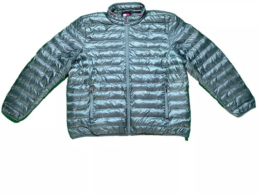 Tommy Hilfiger Men Green XXXL Packable Jacket Puffer Insulated Recycled Full Zip
