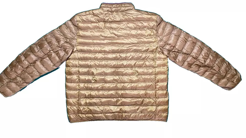 Tommy Hilfiger Men Brown XXL Packable Jacket Puffer Insulated Recycled Full Zip
