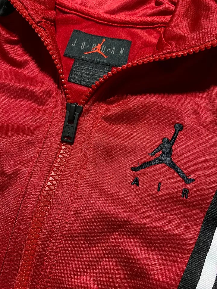 Nike Air Jordan Boy 2pc 3 4 Years 1 2 Years Jogging Set Tracksuit Black Red 4 Stripes