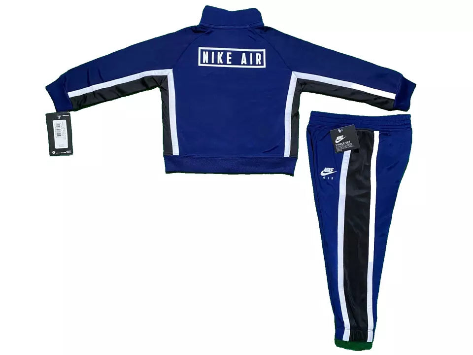 Nike Air Boys Tracksuit 18 24 Months Pants 2 Piece Set Blue White Black Knit