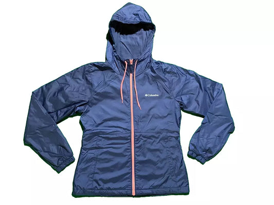 Columbia Womens Xs S M L Xl Navy Blue Flash Forward Windbreaker Water Repellent