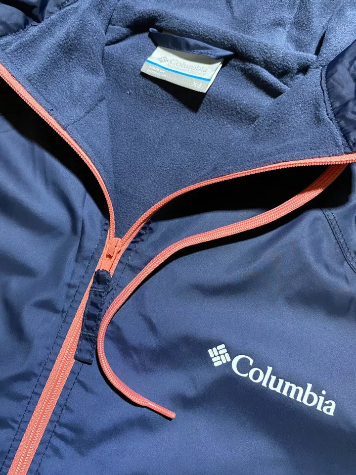 Columbia Womens Xs S M L Xl Navy Blue Flash Forward Windbreaker Water Repellent