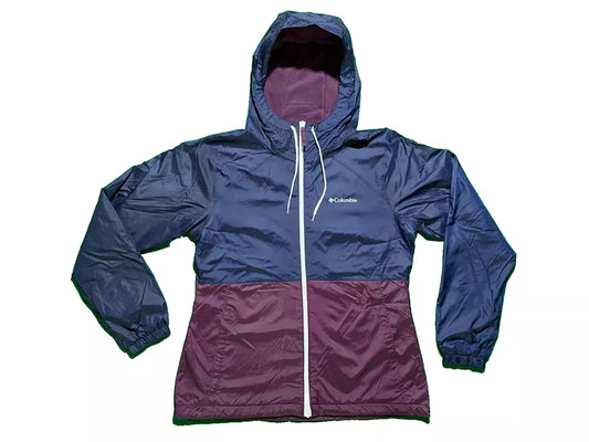 Columbia Womens Small Purpel Navy Flash Forward Windbreaker Water Repellent