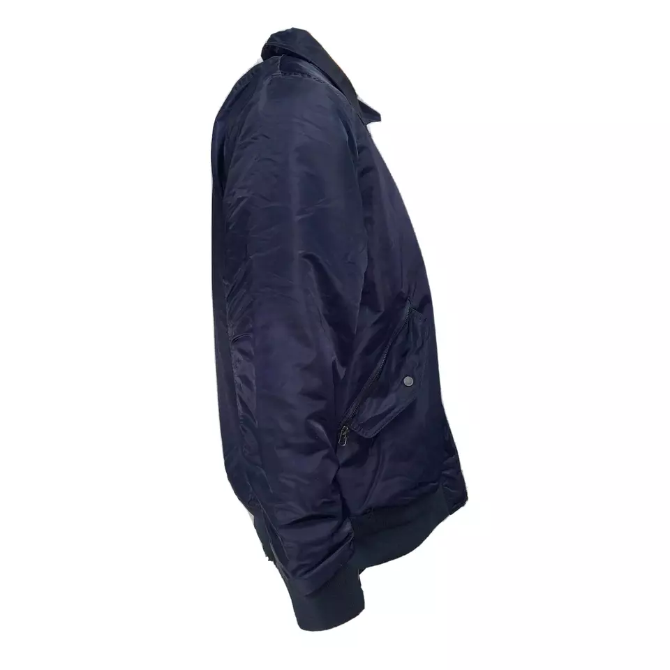 Lacoste Mens Jacket Medium Fr 50 Navy Blue Khaki Green Bomber Durable Padded Bh8405