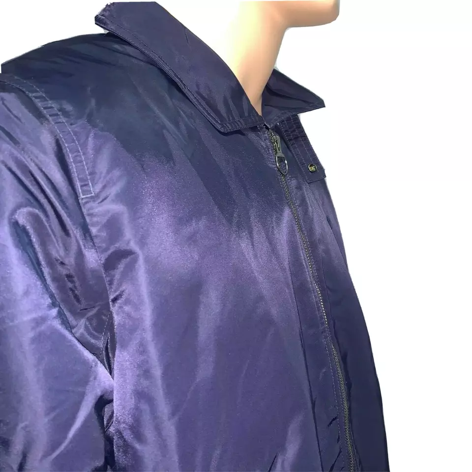 Lacoste Mens Jacket Medium Fr 50 Navy Blue Khaki Green Bomber Durable Padded Bh8405